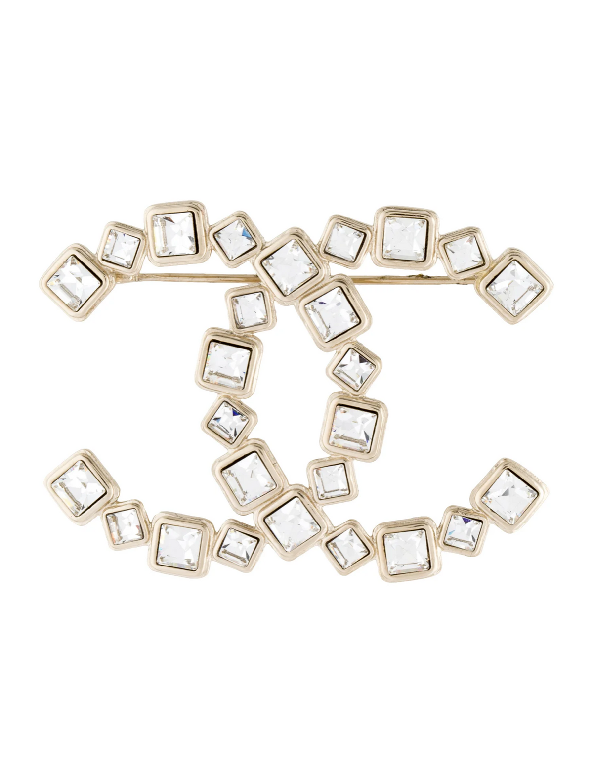 CHANEL CC 2020 Crystal Brooch Gold 14.7 g ladies