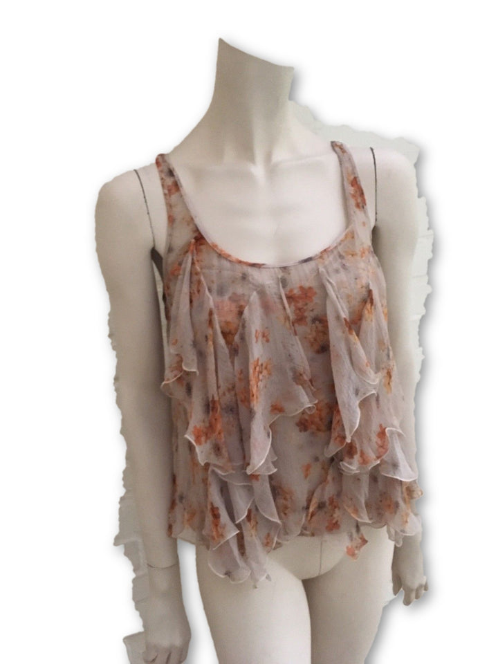 Julien Macdonald Runaway Layerd Silk Tank Top Ladies