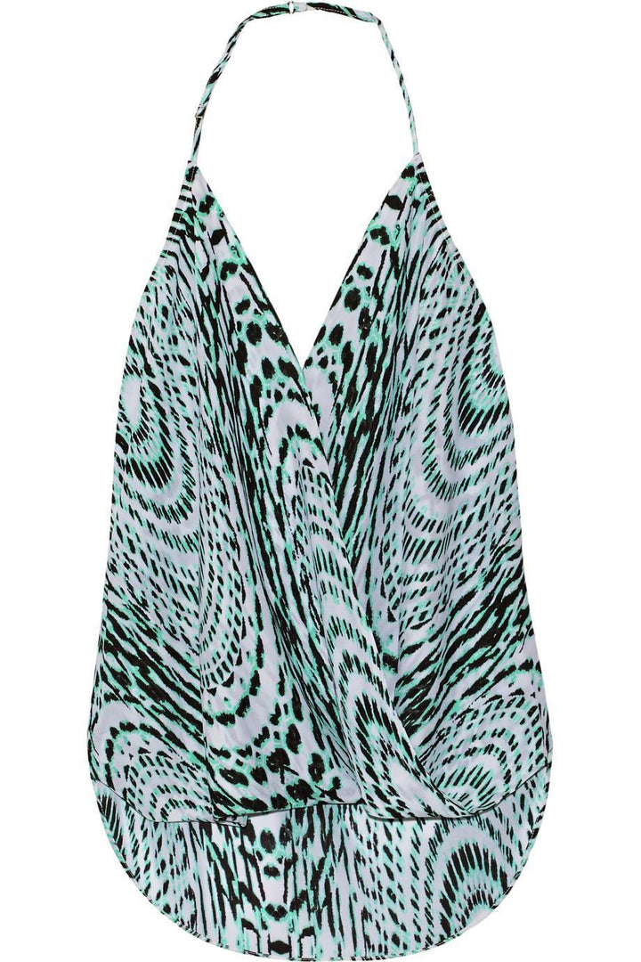 Chelsea Flower women's carina printed crepe halterneck top Size XS Ladies