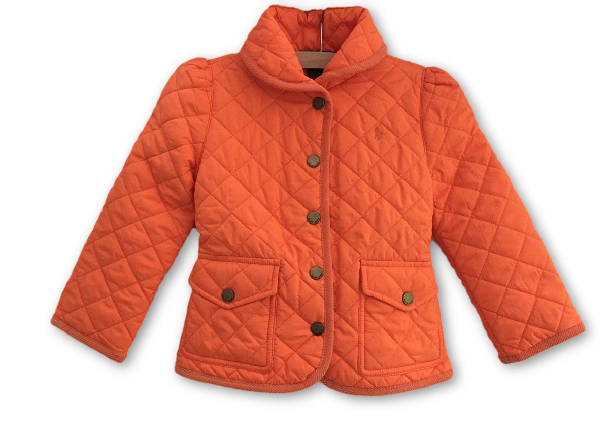 Ralph Lauren Polo Orange Quilted Jacket 4 years old Children