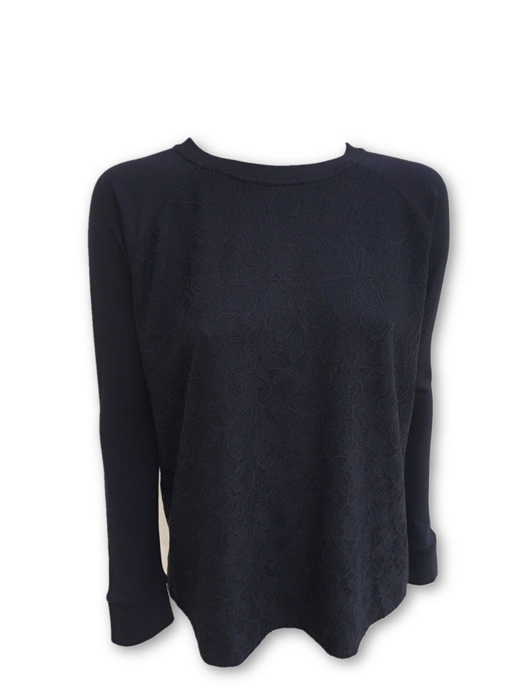 CUSTOMMADE DENMARK Lace Insert Sweatshirt Top Ladies