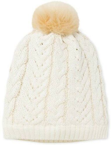 Petit Bateau Wool Blend Girl Cable Knit Pom-Pom Hat Amazing Quality 2019 Children