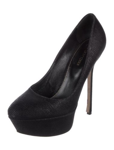 SERGIO ROSSI PLATFORM BLACK PUMPS SHOES LADIES