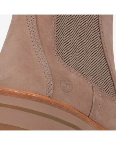 Timberland Courmayeur Valley Chelsea A1RRK 929 Taupe Nubuck Boots Sz 38 UK 5 US7 ladies