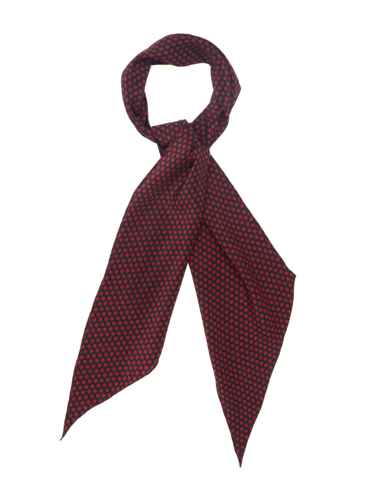 Saint Laurent Polka-dot print silk-crepe neck scarf ladies