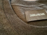 Zadig and Voltaire crystals miss eagle cashmere sweater jumper in khaki ladies