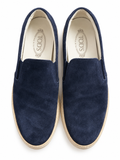 Tod’s Men’s Navy Suede Slip-On Loafers / Moccasins – Size 8 // 42 men