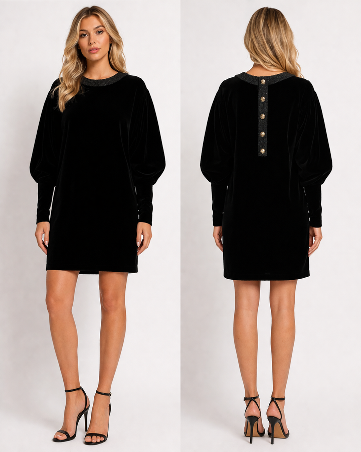 Chanel 2020 Black Velvet Dress Size F 34 UK 6 US 2 ladies