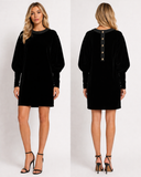 Chanel 2020 Black Velvet Dress Size F 34 UK 6 US 2 ladies