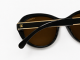 CHANEL Black Gold Acetate Frame Polarized Sunglasses - 5269 ladies