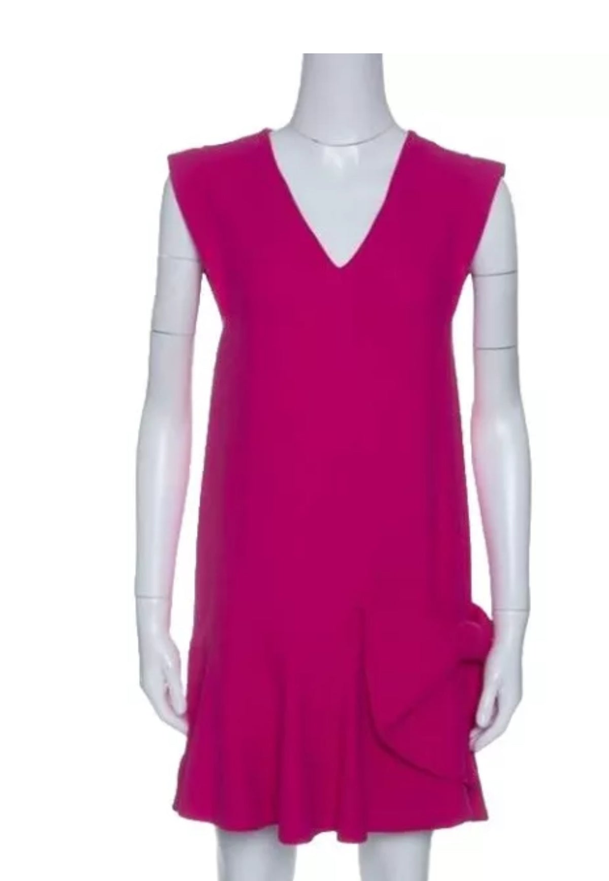 Wonderful MIU MIU Pink Ruffeled Bow Detail Dress  Size I 38 fits US 6 UK 2 XS ladies