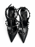 Valentino Garavani Rockstud Noir Limited Edition T-Strap Pumps – Size EU 38 ladies