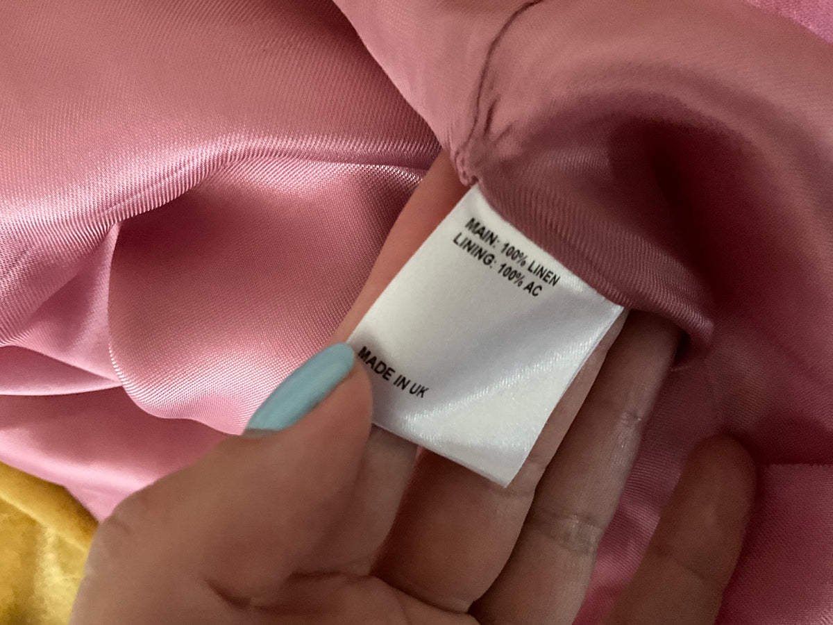 PAPER London Tent In Pink Linen Dress Size US 2 UK 6 ladies