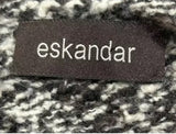 ESKANDAR Boucle Grey Wool Blend Cardigan Size S small ladies