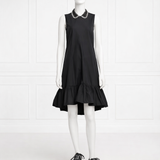 REDVALENTINO Black Crystals embellished collar dress size I 42 UK 10 US 6 ladies