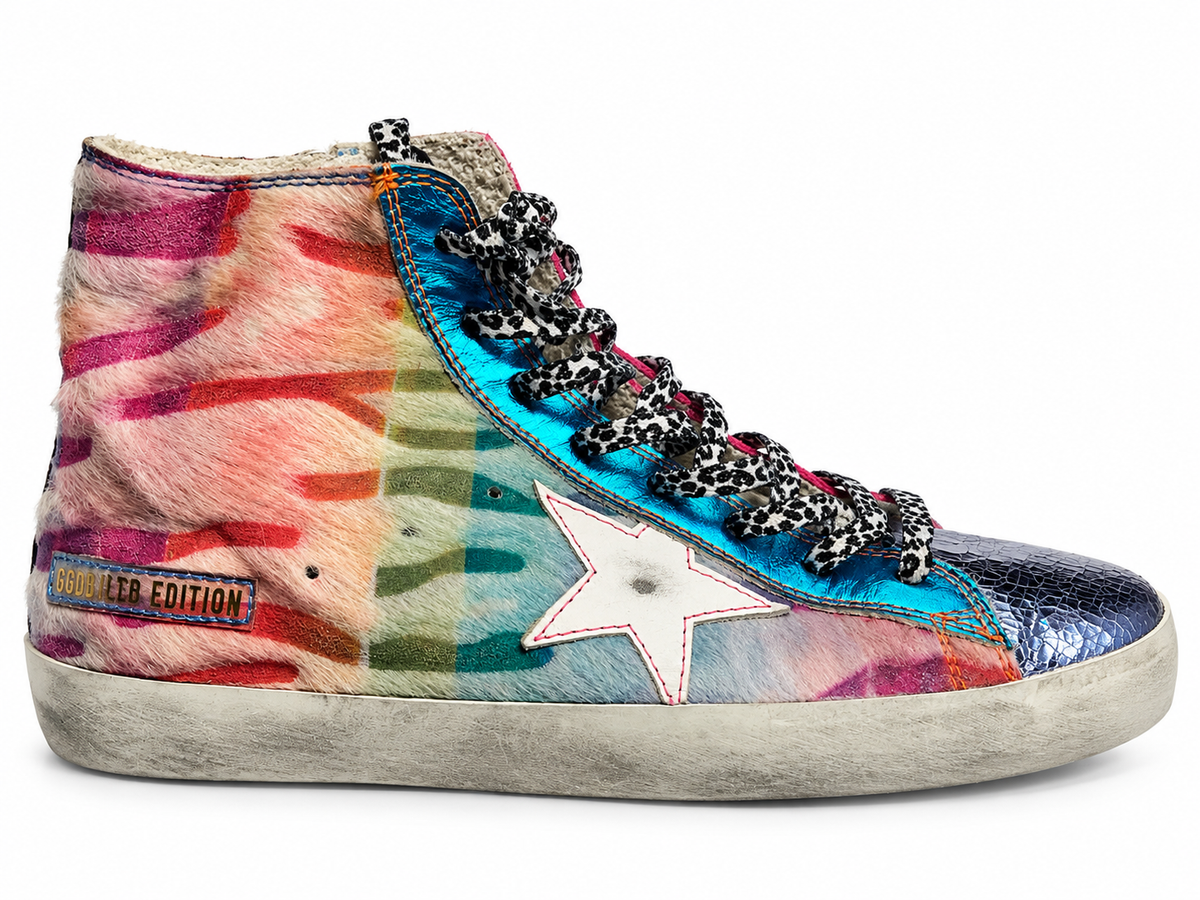 Golden Goose Francy Limited Edition Multicolour High-Top Trainers – Size 39 ladies