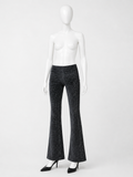 Calzedonia Black Glitter Velvet Flared Trousers – Size S ladies