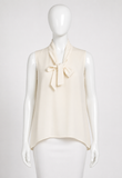 Sportmax Silk Tie-Neck Sleeveless Blouse – ladies