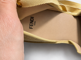Fendi Raffia FF Embroidered Roma Ankle Wrap Espadrille Wedges size 39 ladies