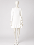 Red Valentino Ruffle Mini Dress – White ladies
