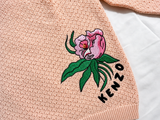 KENZO PARIS PEACH EMBROIDERED SWEATER JUMPER SIZE L LARGE LADIES