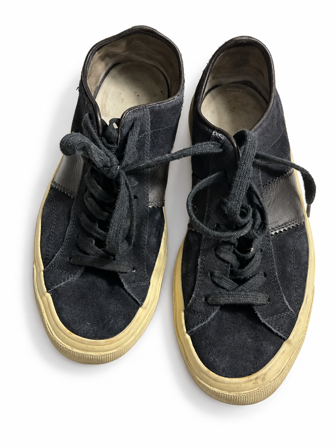 Tom Ford Black Suede & Leather Low-Top Trainers – Size 8.5 men
