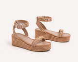 Valentino Rockstud Rope Sandals In Calfskin 45mm ladies