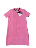 Gucci 2025 Webbing-Trimmed Open-Knit Cotton-Blend Mini Dress Size M medium ladies