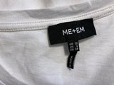ME+EM White Cotton Broderie Anglaise Puff-Sleeve Top ladies