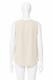 Miu Miu Ivory Gathered-Neck High-Low Blouse ladies