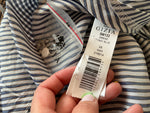 Gizia Striped Shirt Dress Embroidered MINI DRESS 38 S small ladies