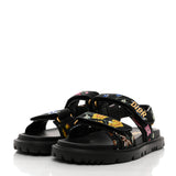 Christian Dior Technical Fabric Petites Fleurs Print Dioract Sandals Size 37.5 Ladies