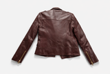 Moreschi burgundy leather biker jacket Size M medium ladies