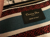 Christian Dior Canvas Embroidered Medium Lady D-Lite Ecru Multicolor Bag Handbag ladies