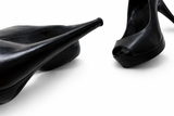 Pierre Hardy Leather Black High Heels Peep Toes Shoes size 37 UK 4 US 7 ladies