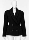 Chanel La Petite Veste Noire Black Bouclé Wool Jacket – Pre-Fall 2022/2023  – Size 40 ladies