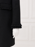 Gucci Black Wool Coat with GG Pearl Buttons – IT 34 / XXS ladies