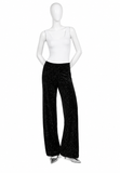 Calzedonia Black Glitter Velvet Flared Trousers – Size S ladies