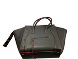 Celine Dark Grey/Pink Leather Medium Phantom Luggage Tote Bag Handbag Ladies