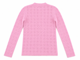 Sportmax Pink Wool & Cashmere Pointelle Knit Sweater – Size M ladies