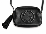 Gucci Pebbled Calfskin Small Soho Disco Bag – Black Handbag ladies