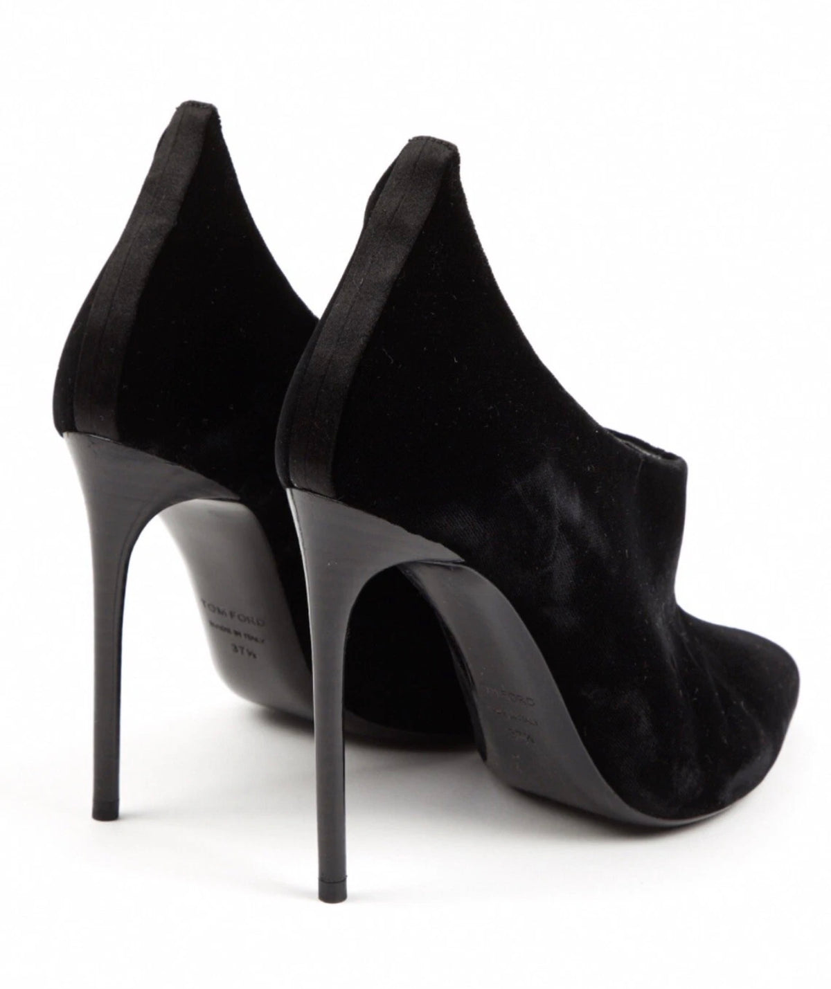 TOM FORD Velvet ankle boots heels Size 37.5 UK 4.5 US 7.5 ladies