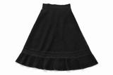 Valentino Openwork Black Midi Skirt Size M medium ladies