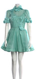 Zimmermann High Tide Lift Off Flower Linen-Silk Mini Dress Size 0 XS ladies