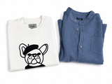 Il Gufo Set of 2 – Linen Shirt & French Bulldog Sweatshirt – 3A (98 cm) children