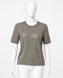 Zadig & Voltaire Ida Mon Amour Diamanté 100% Cashmere Short Sleeve Sweater ladies