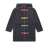 Stella McCartney Kids Pencil-toggle Duffle Wool Coat In Grey Size 10 years children
