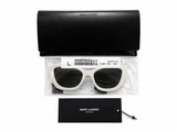 Saint Laurent SL 68 SUNGLASSES | IVORY GREY ladies