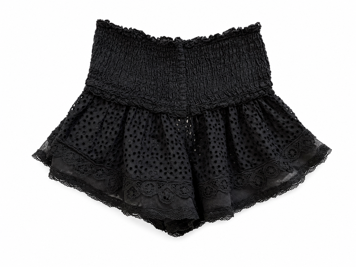 SUNDAY SAINT-TROPEZ MINI SHORTS BLACK ONE SIZE FITS ALL LADIES