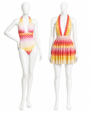 Missoni Mare Metallic Crochet-Knit Swimsuit & Mini Dress Set – Size IT 44 ladies